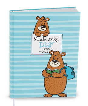Týdenní diář - Student - V8 - lamino - kapesní - Medvěd