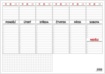 Stolní plánovač A3 - týd. mapa - 30 listů