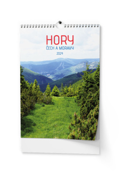 Nástěnný kalendář - Hory Čech a Moravy - A3