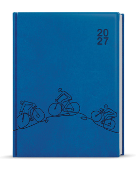 Denní diář - Adam - Vivella s ražbou - B6 - jasně modrá - Kolo