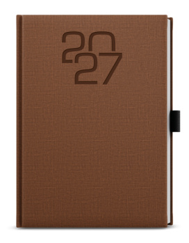 Denní diář - David - Fabric - A5 - hnědá
