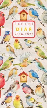 Měsíční diář  - Klára - lamino - Ptáčci
