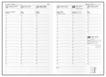 Týdenní diář - Oskar - Vivella s ražbou - A5 - jasně zelená - Listy