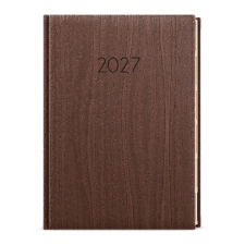 Týdenní diář - Oskar - Wood - A5 - hnědá