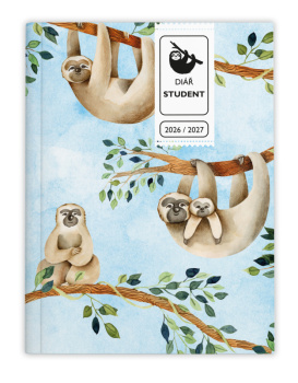 Týdenní diář - Student - V8 - lamino - kapesní - Lenochod